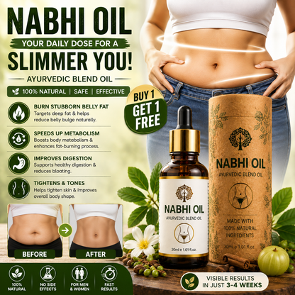 NATUREVA Ayurvedic Nabhi Wellness Oil ( BUY 1 GET 1 FREE ) 🔥
