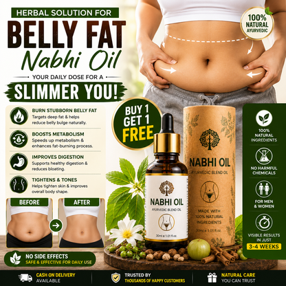 NATUREVA Ayurvedic Nabhi Wellness Oil ( BUY 1 GET 1 FREE ) 🔥